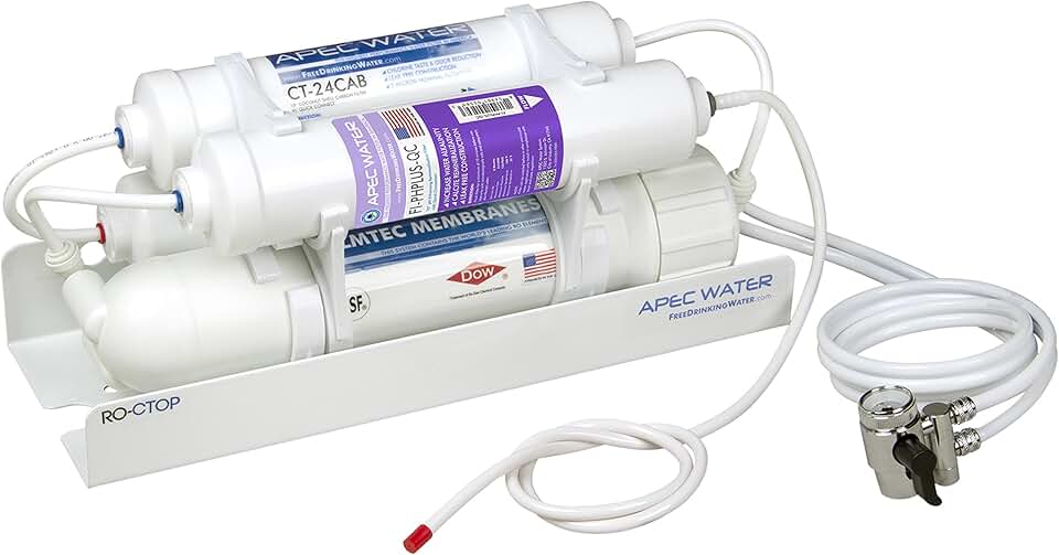 APEC Water Systems RO-CTOP-PH Alkaline Mineral Portable Countertop Reverse Osmosis Water Filter System PH+, Installation-Free, fits most STANDARD FAUCET