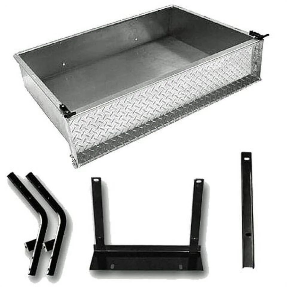 GTW Golf Cart Aluminum Cargo Box Kit Compatible with Yamaha G14, G16, G19, G22 Golf Cart |Includes Cargo Box and Specific Mounting Brackets