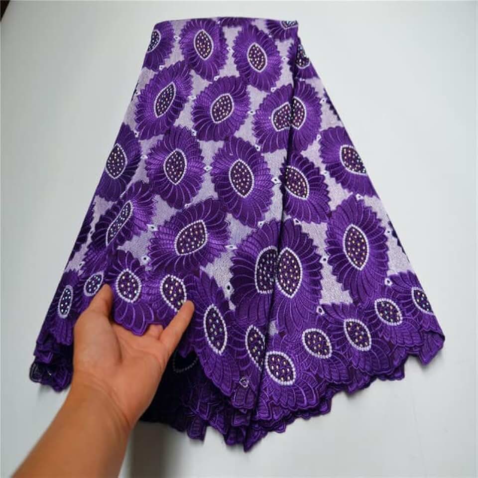 5 Yards White Voile Lace Latest West African Swiss Lace Inspired Fabric for Occasions Wear CLP-648