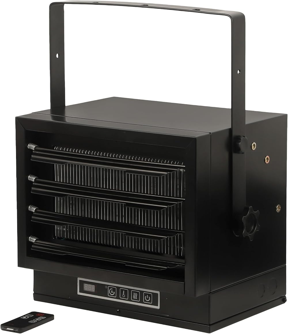 Electric Garage Heater With 2 Heat Settings Fan-Forced Ceiling Mount Shop Heater Safety Overheat Protection as shown 7500 as shown 1 Heater PHO_112U