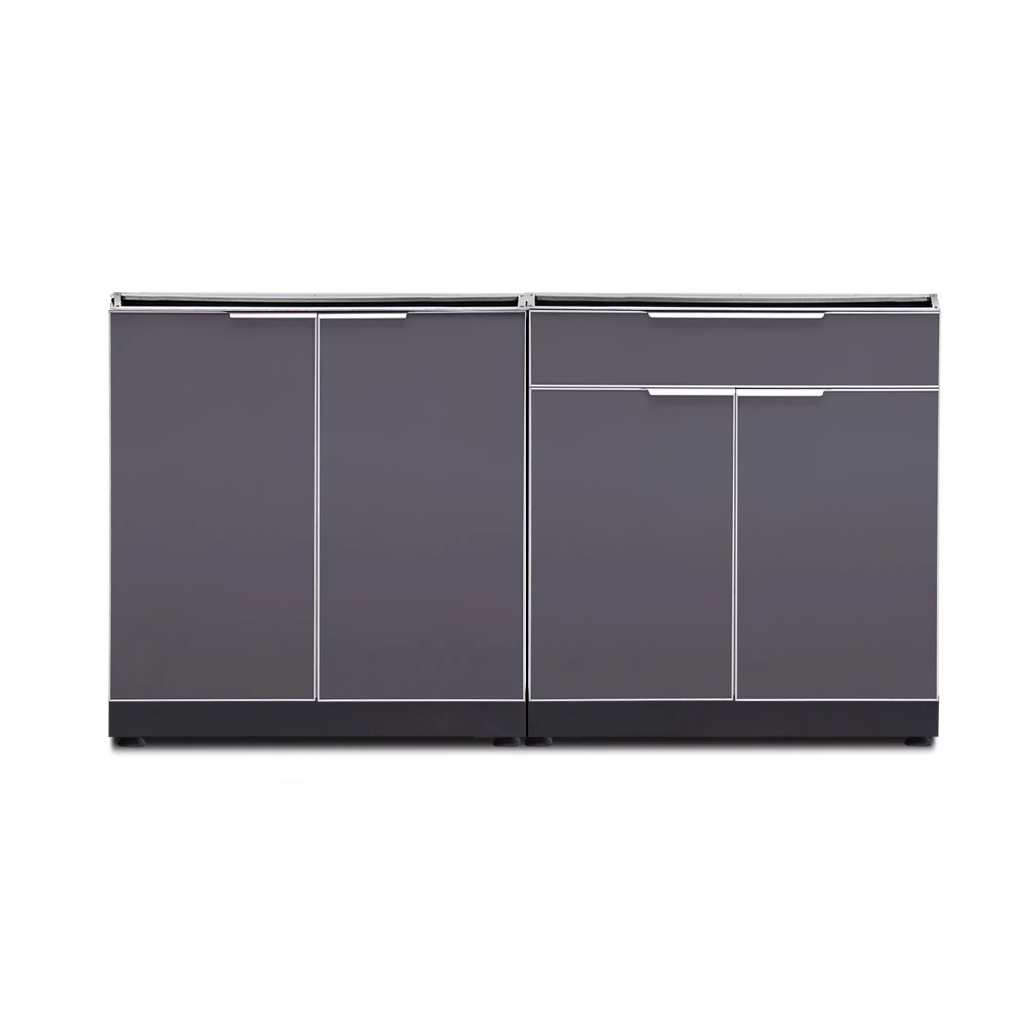 Outdoor Kitchen Aluminum 2 Piece Cabinet Set