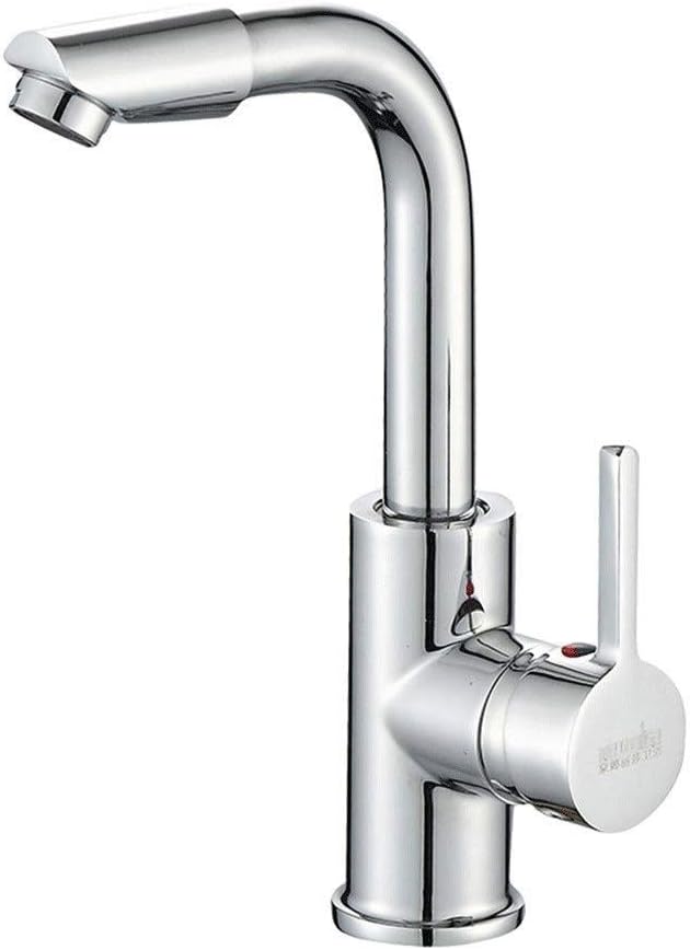 Stainless Steel Basin Faucet Bathroom Sink Faucet Single Handle Washbasin Hot and Cold Mixer Water