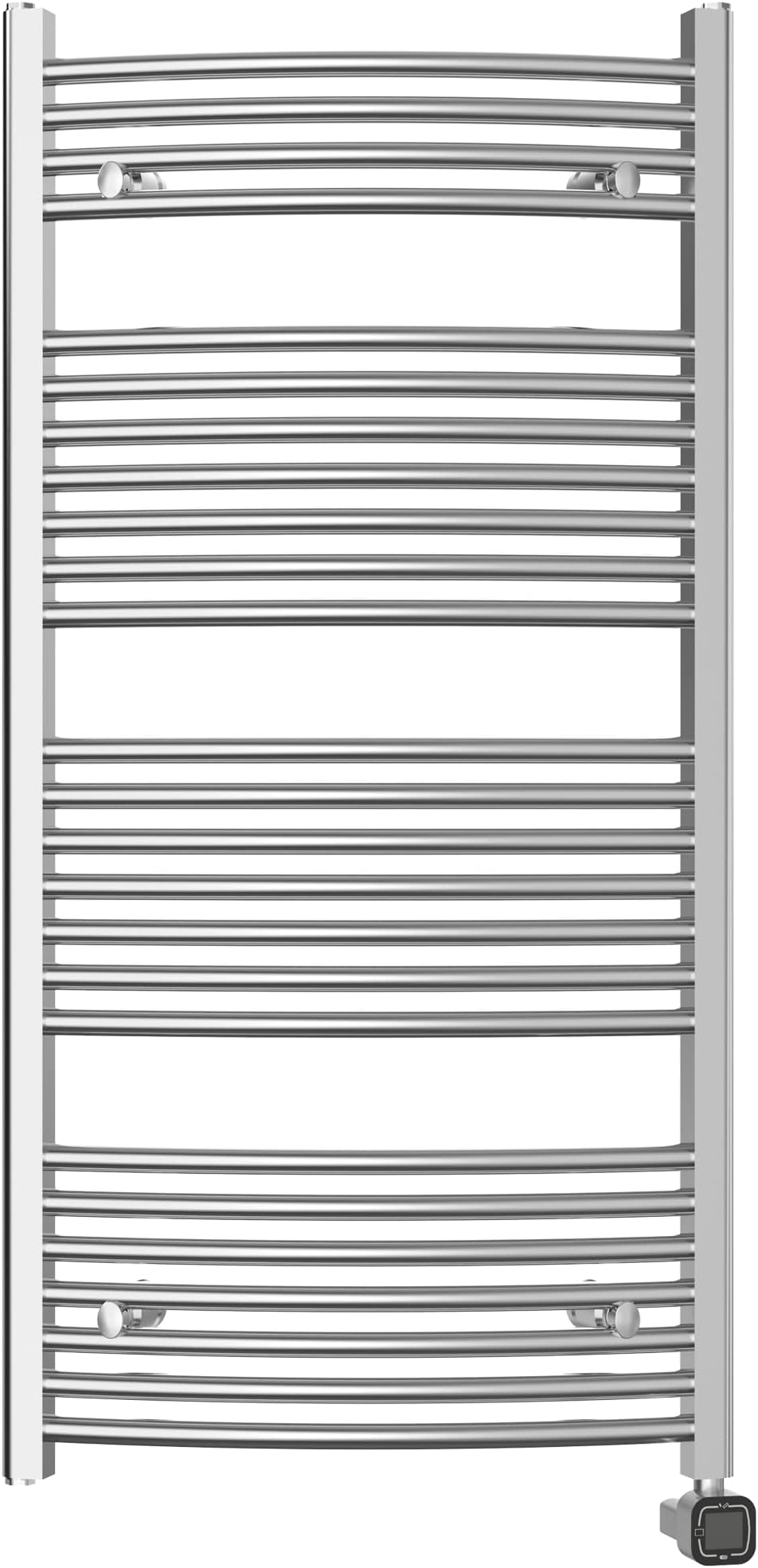 HEATGENE Smart Towel Warmer with Timer and Temperature Control, Large Liquid Filled Smart Towel Heated Rails, Plug-in/Hardwired Towel Rack Heater Compatible with Alexa and Google Home, Chrome