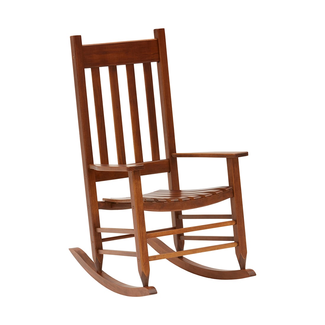 Style Selections Wood Frame Rocking Chair with Slat Seat