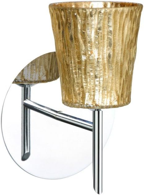 1SW-5125GF-CR Contemporary Modern One Light Wall Sconce from Nico Collection in Chrome Finish,