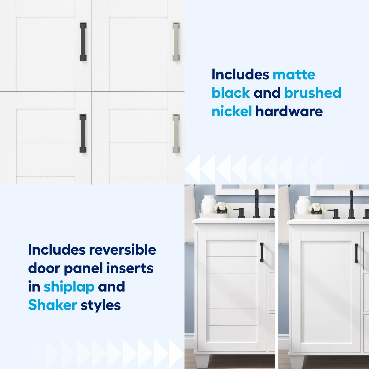 allen + roth Rigsby 48-in White Undermount Single Sink Bathroom Vanity with White Engineered Marble Top