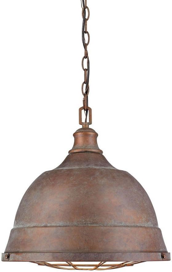 Golden Lighting 7312-L CP Bartlett Pendant, Copper Patina