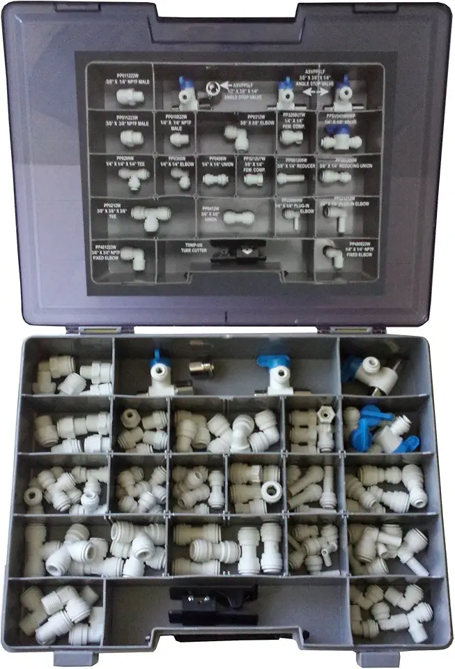 John Guest Polypropylene Service and Repair Kit, Push to Connect Plastic Plumbing Fittings, White, KIT-ISRK