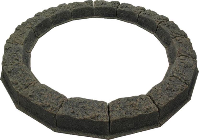 Dekorra 10-in L x 5-in W x 4-in H Fieldstone Polyethylene Curved Edging Stone