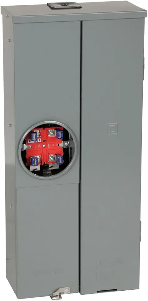 Square D - SC816D200C Homeline 200-Amp 8-Space 16-Circuit Outdoor Surface Mount Main Breaker Combination Service Entrance Device