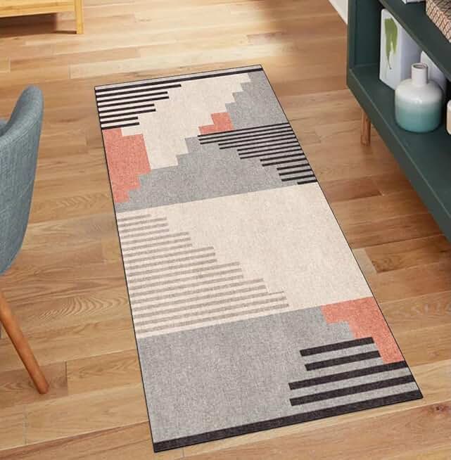 Carpet Runner for Hallway Grey Beige 3'4