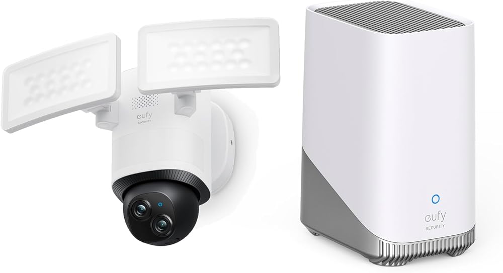 eufy Security Floodlight Camera E340 Wired HomeBase S380 (HomeBase 3)