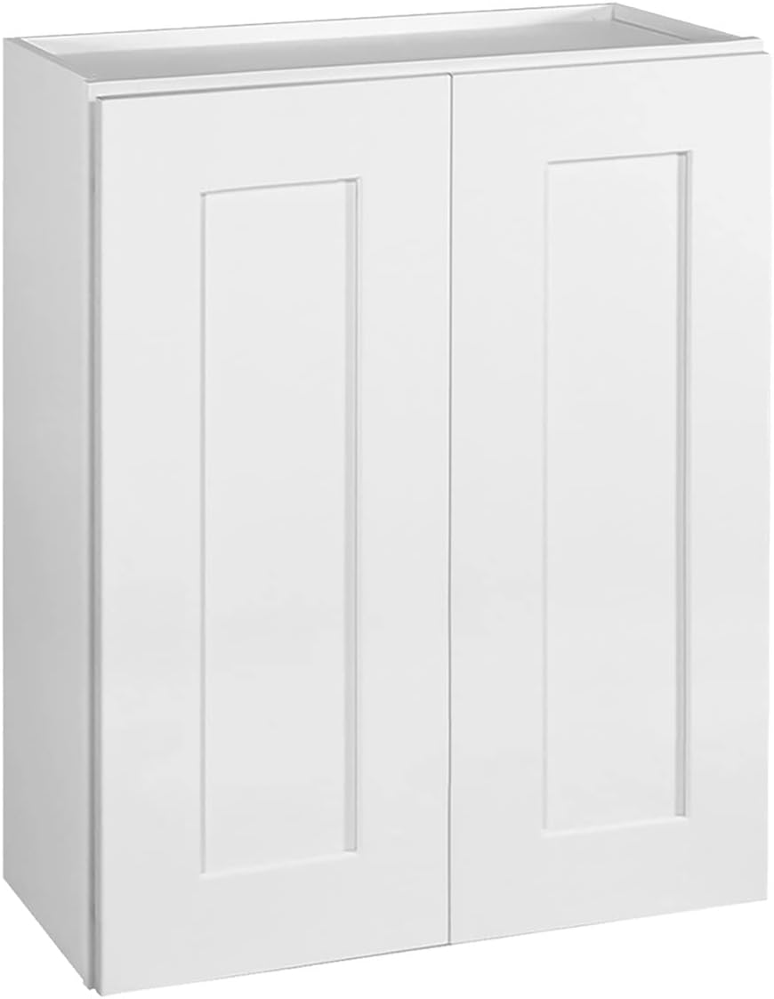 Design House 561720 Brookings Unassembled Shaker Tall Wall Kitchen Cabinet W2430 24x30x12, White