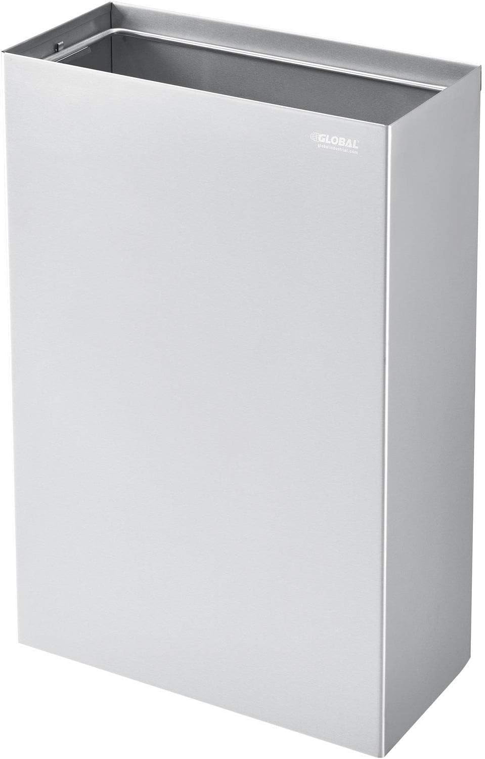 Global Industrial Stainless Steel Wall Mounted Receptacle, 11 Gallon