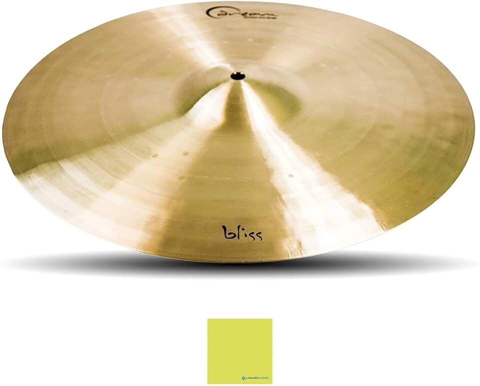Dream Cymbals and Gongs 16 Inch Crash Cymbal (BCR16) Bundle with Liquid Audio Instrument Polishing Cloth - Bliss Series