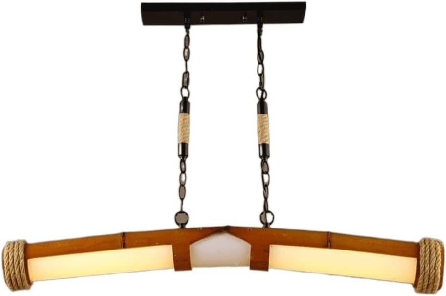 Simple Loft Pendant Lights, American Village Ceiling Lights, Retro Bamboo Chandelier Creative Personality Island Lights, Bar Cafe Restaurant Rope Chandelier Lighting 110v-V-220V Lighting Device
