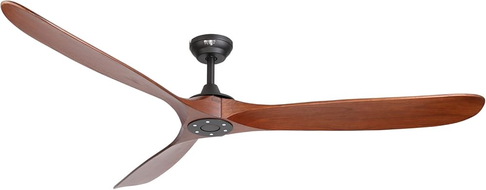 70 Inch Large Ceiling Fan with 3 Wood Blades, Outdoor High Airflow Silent Smart Ceiling Fans with Remote Control for Exterior House Porch