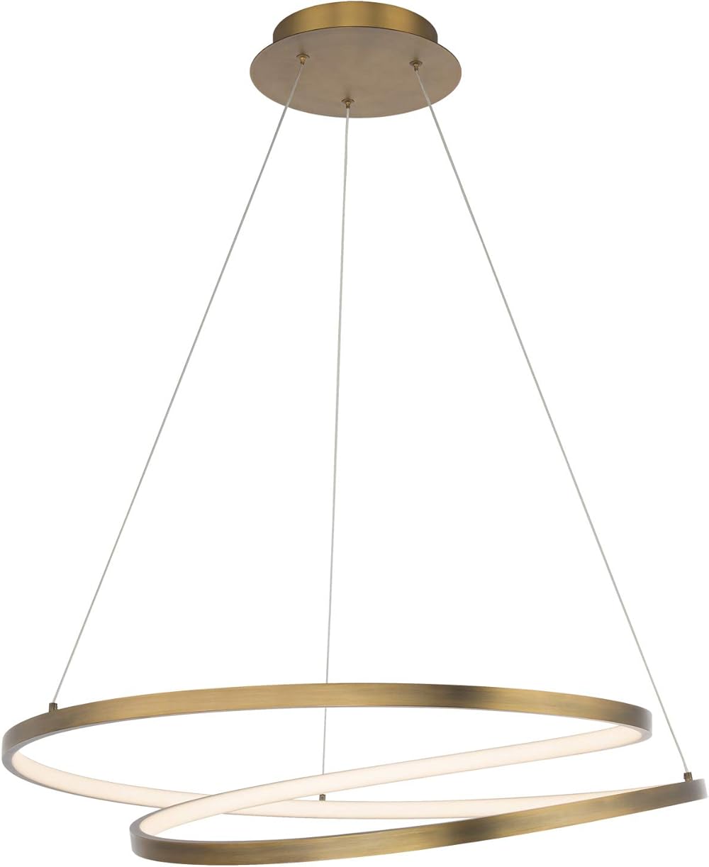 WAC Lighting Marques 28in LED Pendant 3000K in Aged Brass
