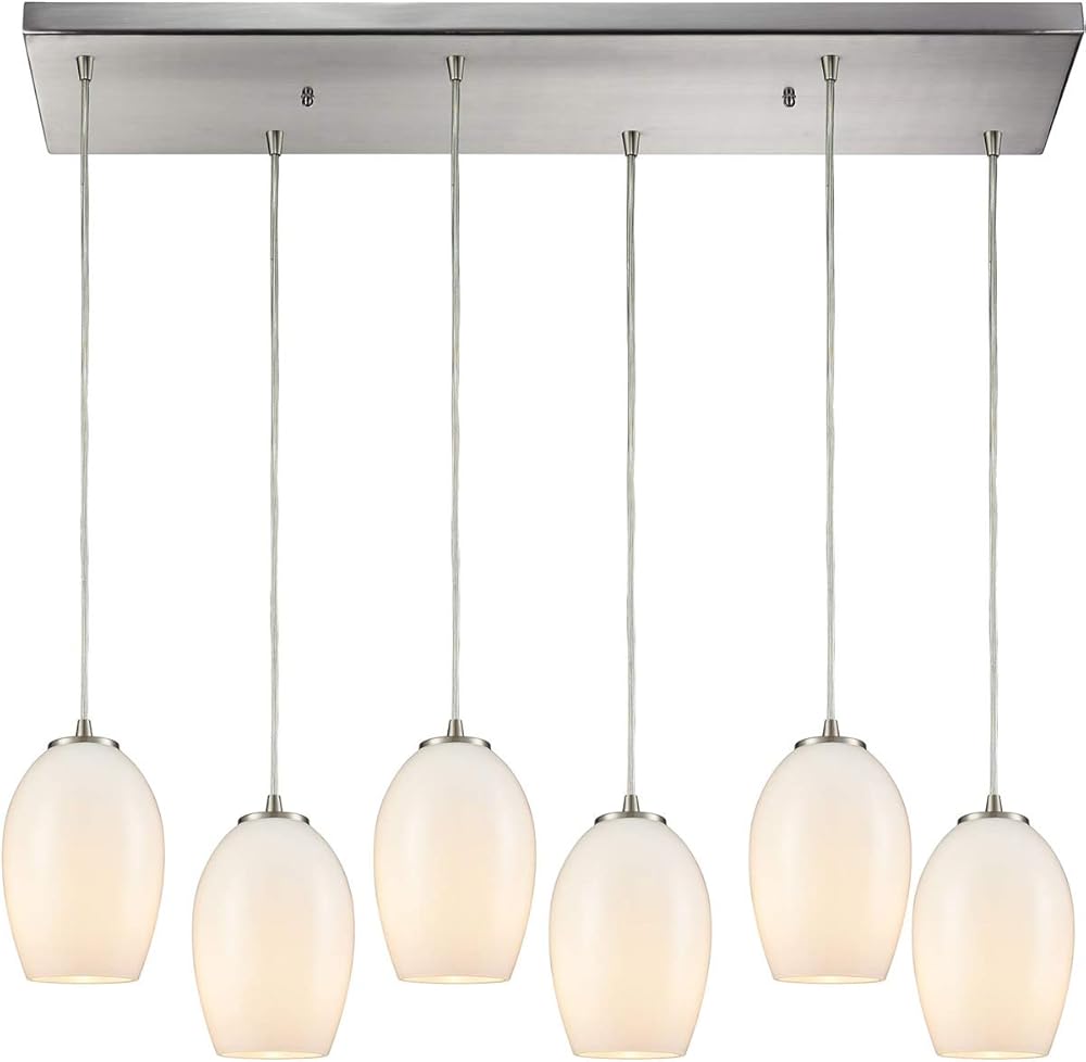 10920/6RC Pendant Light, Satin Nickel
