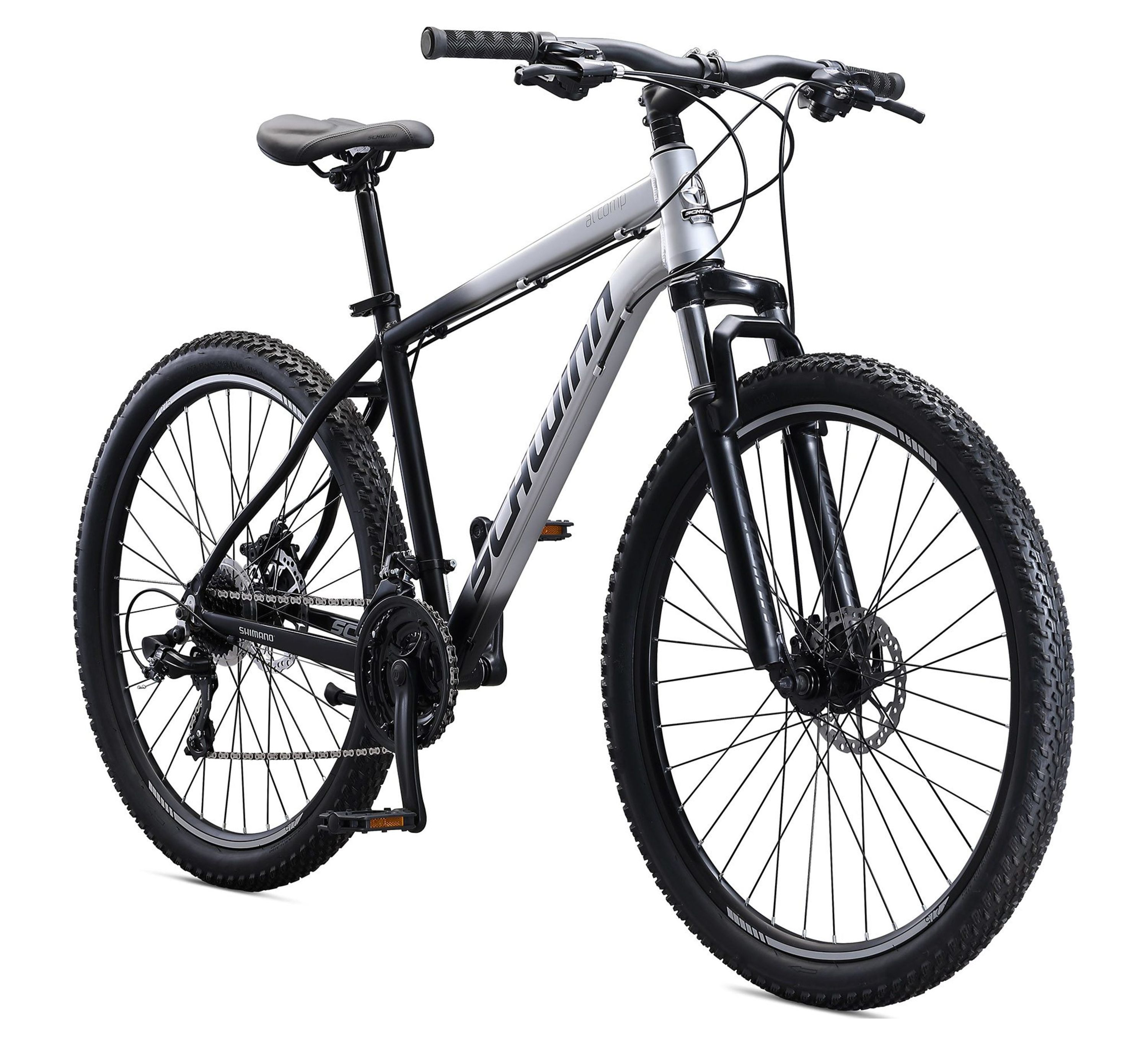 Schwinn AL Comp 27.5 inch Men's Mountain Bike, 21 Speed Adult Bicycle, Grey