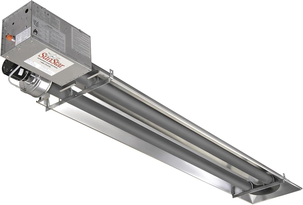 SunStar Heating Products Garage Tube Heater - LP, 25,000 BTU, Model Number SIR25-15-L