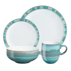 Denby Azure Coast 4-Piece Turquoise Dinnerware Set