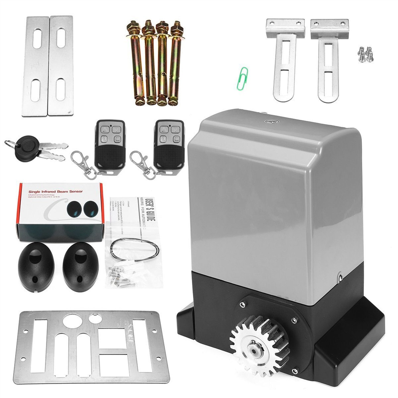 800-1600KGS 220VAC Sliding Gate Operator Opener of ACDC Motor as Door Closer Engine with Safety Sensor Wifi Controller Kit