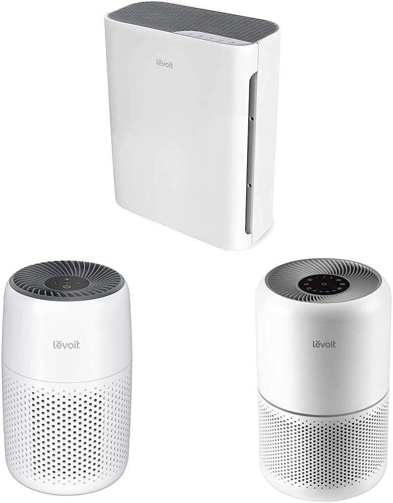 LEVOIT Air Purifiers, White & Air Purifiers for Bedroom Home, HEPA Filter Cleaner, White & Air Purifier for Home Allergies Pets Hair in Bedroom, HEPA Filter, White