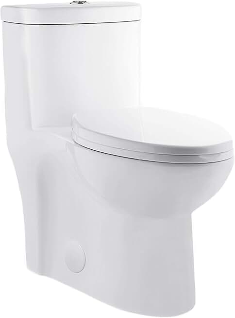 Swiss Madison Well Made Forever SM-1T205 Sublime One Piece Elongated Toilet Dual Flush 0.8/1.28 gpf, Glossy White