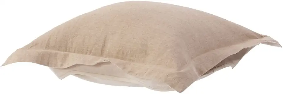 Howard Elliott Puff Ottoman Cushion With Cover, Prairie Linen Natural