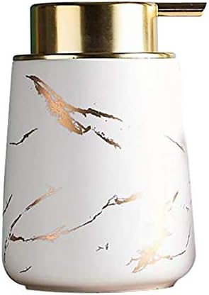 DGSEFD-12 400ml Marbling Ceramic Soap Dispenser Liquid Soap Bottle Lotion Dispensing Pump for Kitchen Accessories(D)