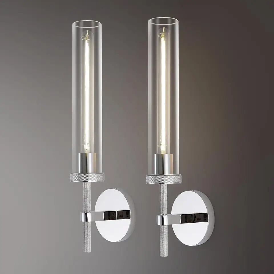 Nickel Wall Sconces Set of Two, 19