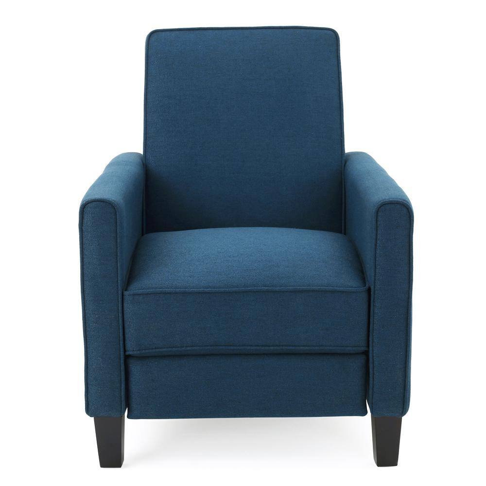 Noble House Darvis 27 in. Dark Blue Club Chair Recliner