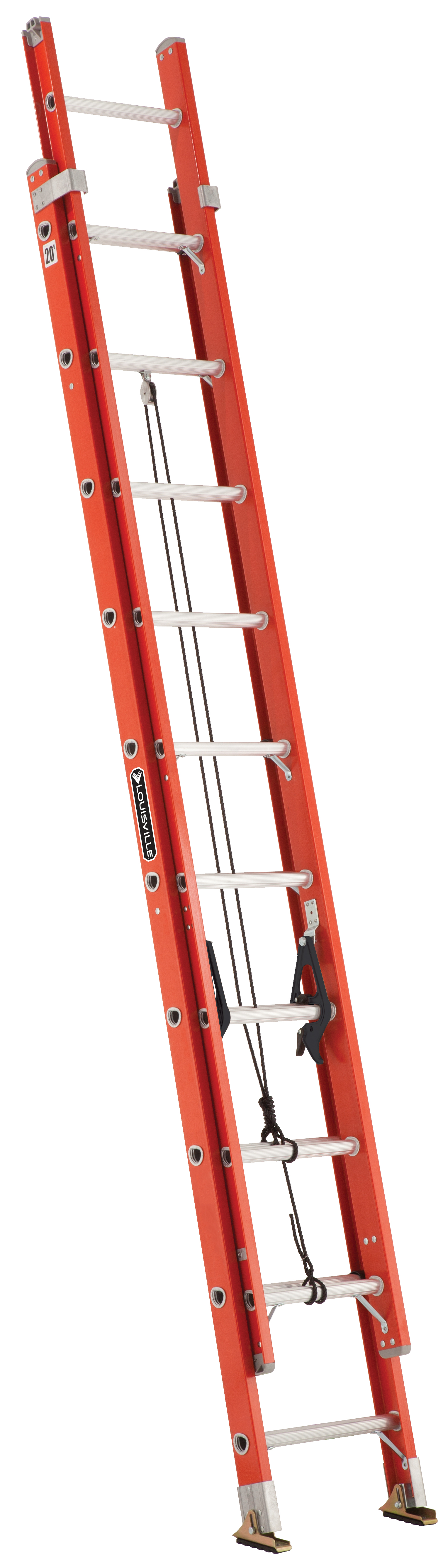 Louisville Ladder FE3220 20 ft. Fiberglass Extension Ladders, Type IA, 300 lbs Load Capacity