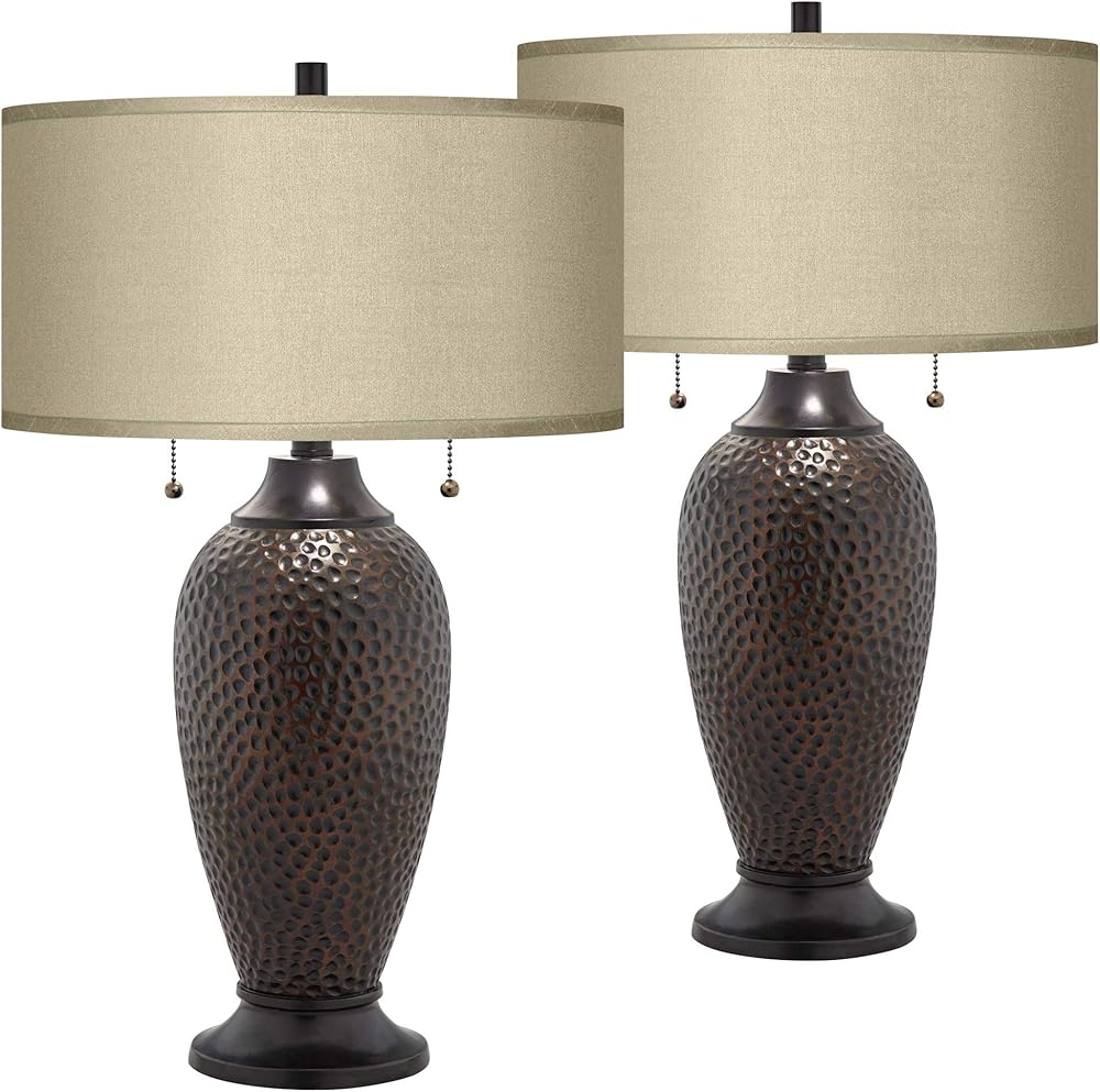 Franklin Iron Works Industrial Rustic Table Lamps 24 1/2