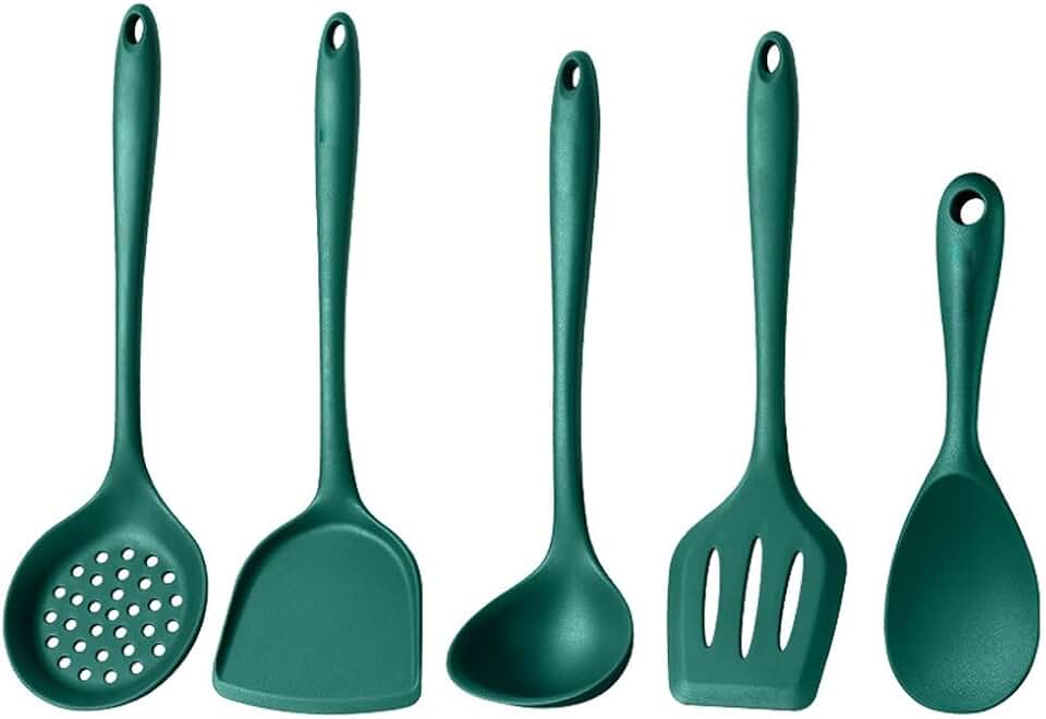 DFHBFG Anti-scalding Handle Kitchen Utensils Set Kitchen Household Cooking, 5 pieces