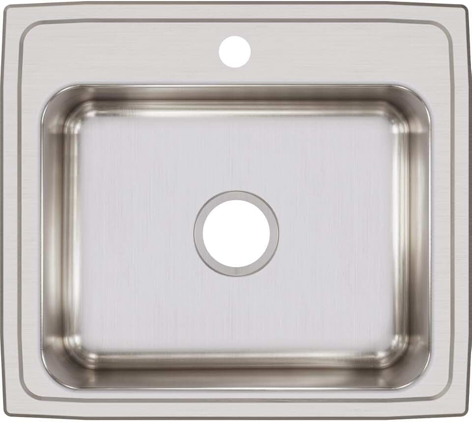 Elkay LR22191 Lustertone Classic Single Bowl Drop-in Stainless Steel Sink