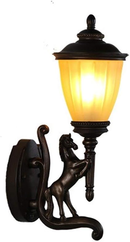 MOTHY Modern Simple Resin Wall Lamp Pure Copper Horse Outline in Gold Sconce Outdoor Waterproof Illumination Wall Light E27 Wall Porch Sconces
