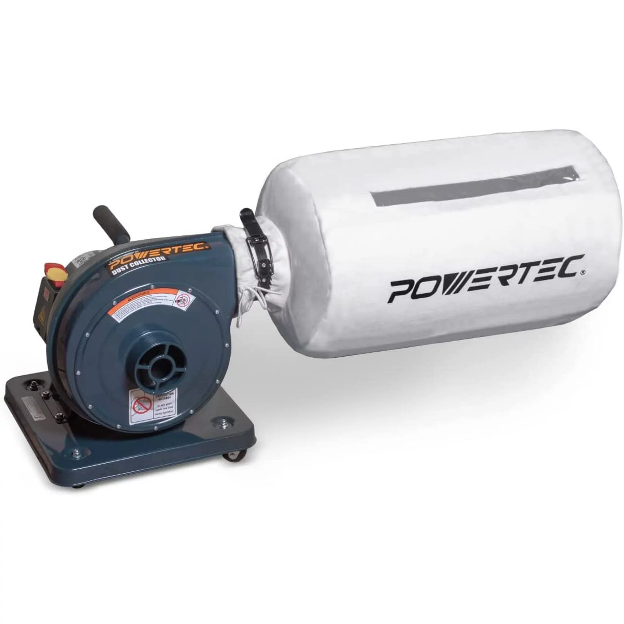 POWERTEC 1 HP, 560 CFM Portable Dust Collector with 1 Micron Dust Collector Bags, Dust Collectors for Woodworking Dust Collection System (DC5372)