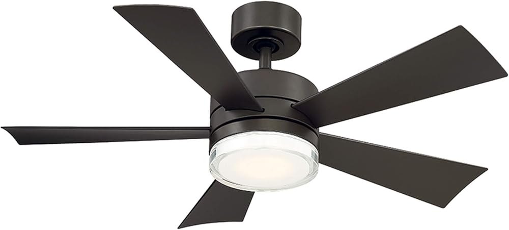 Wynd Smart Indoor and Outdoor 5-Blade Ceiling Fan 42in Bronze with 3000K LED Light Kit and Remote Control works with Alexa, Google Assistant, Samsung Things, and iOS or Android App