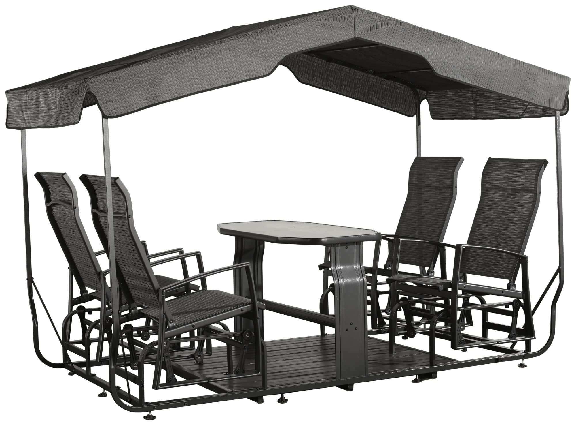 Sojag Charcoal Houston 4-Seater Glider Swing