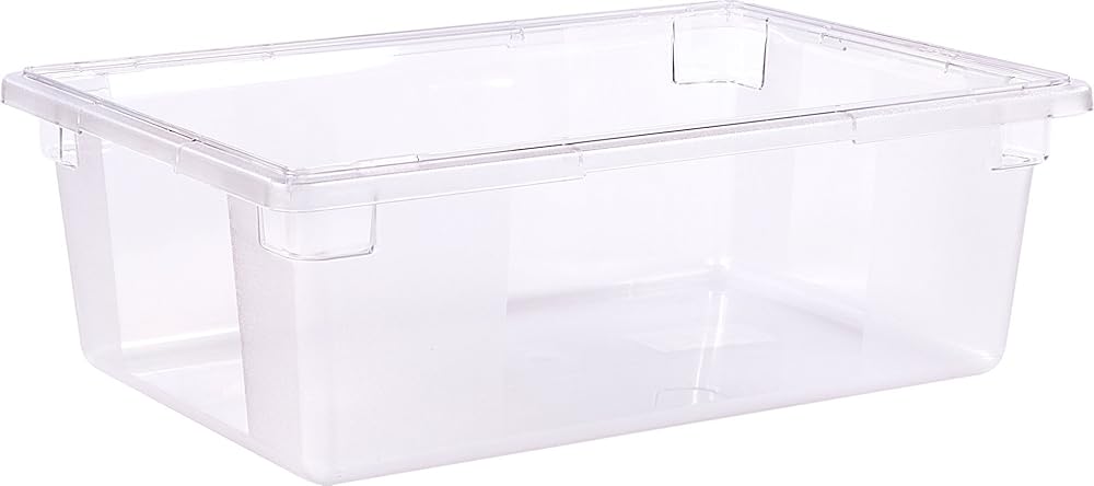 Carlisle FoodService Products Storplus Food Storage Container with Stackable Design for Catering, Buffets, Restaurants, Polycarbonate (Pc), 12.5 Gallons, Clear, (Pack of 4)