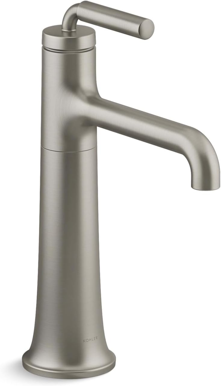 KOHLER 26437-4-BN Tone Tall Bathroom Faucet, 1.2 GPM, Vibrant Brushed Nickel