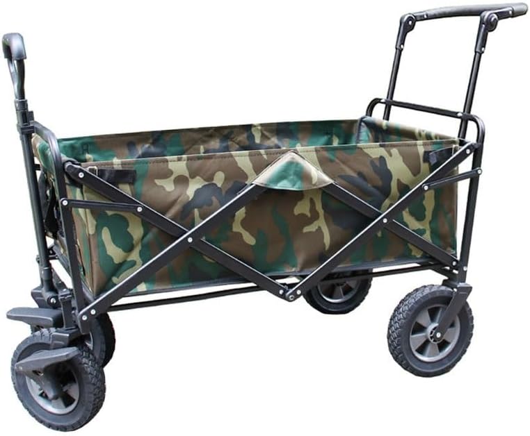 Cart Folding Garden Trolley Cart Heavy Duty Trolley Wagon Multi-Function Shopping Cart for Outdoor Camping Picnic Beach Handcart Wear Resistant Wheel Easy to Carry Out/Green