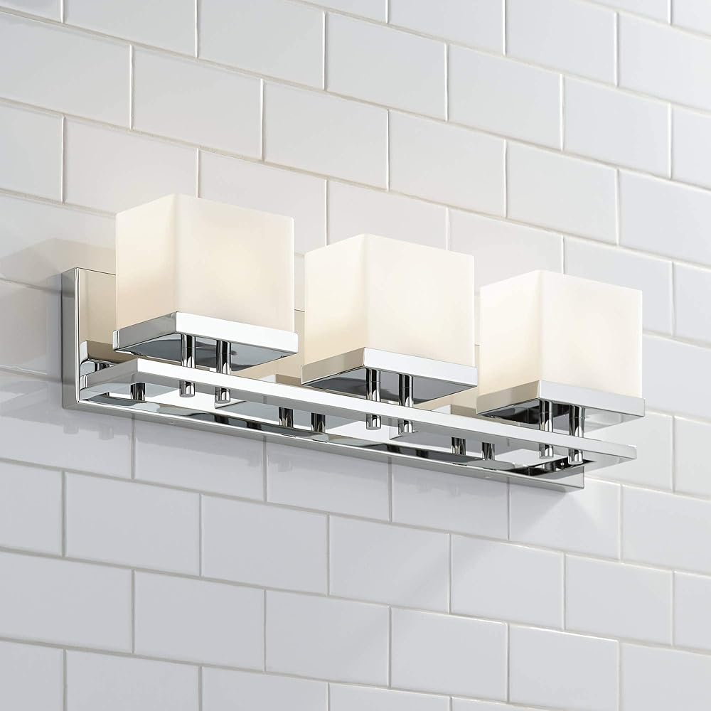 Possini Euro Design Gareth Modern Wall Light Chrome Silver Hardwired 24 1/2