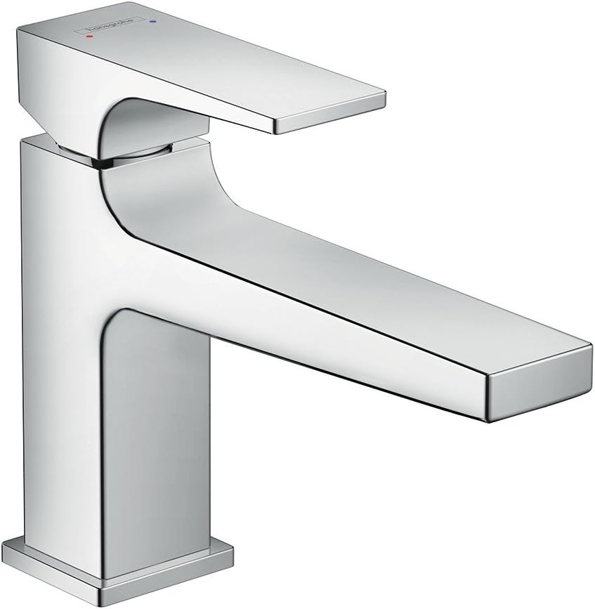 hansgrohe Metropol Basin Tap 100 with Lever Handle, Push-Open Waste, Chrome