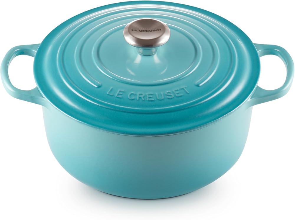 Le Creuset Signature Enameled Cast Iron Round Dutch Oven, 5.5qt., Caribbean