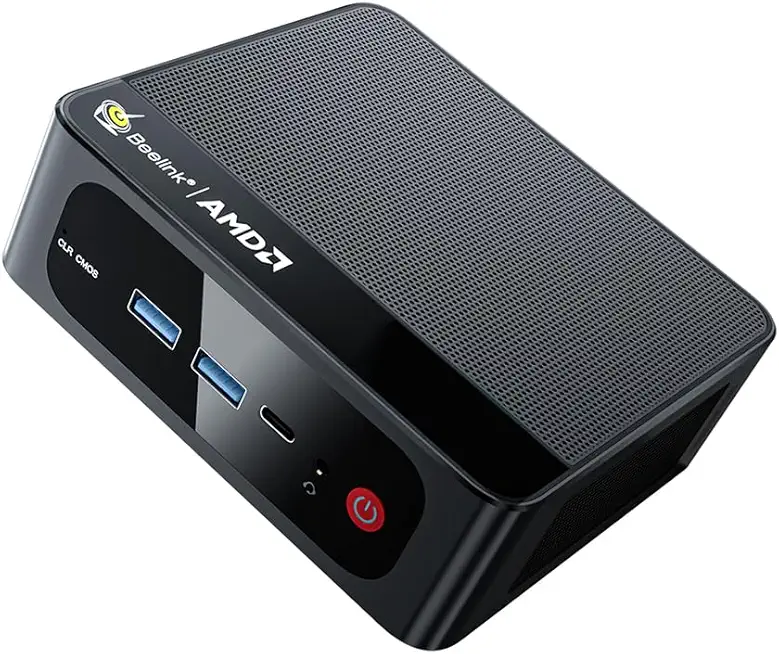 Beelink SER5 Pro Mini PC, AMD Ryzen 7 5800H(Up to 4.4GHz) 8C/16T, Mini Desktop Computer 32GB DDR4 RAM 1TB NVMe SSD, Mini Gaming PC 4K@60Hz Output/BT5.2/WiFi 6 for Office/Gaming/Home/W11 Pro