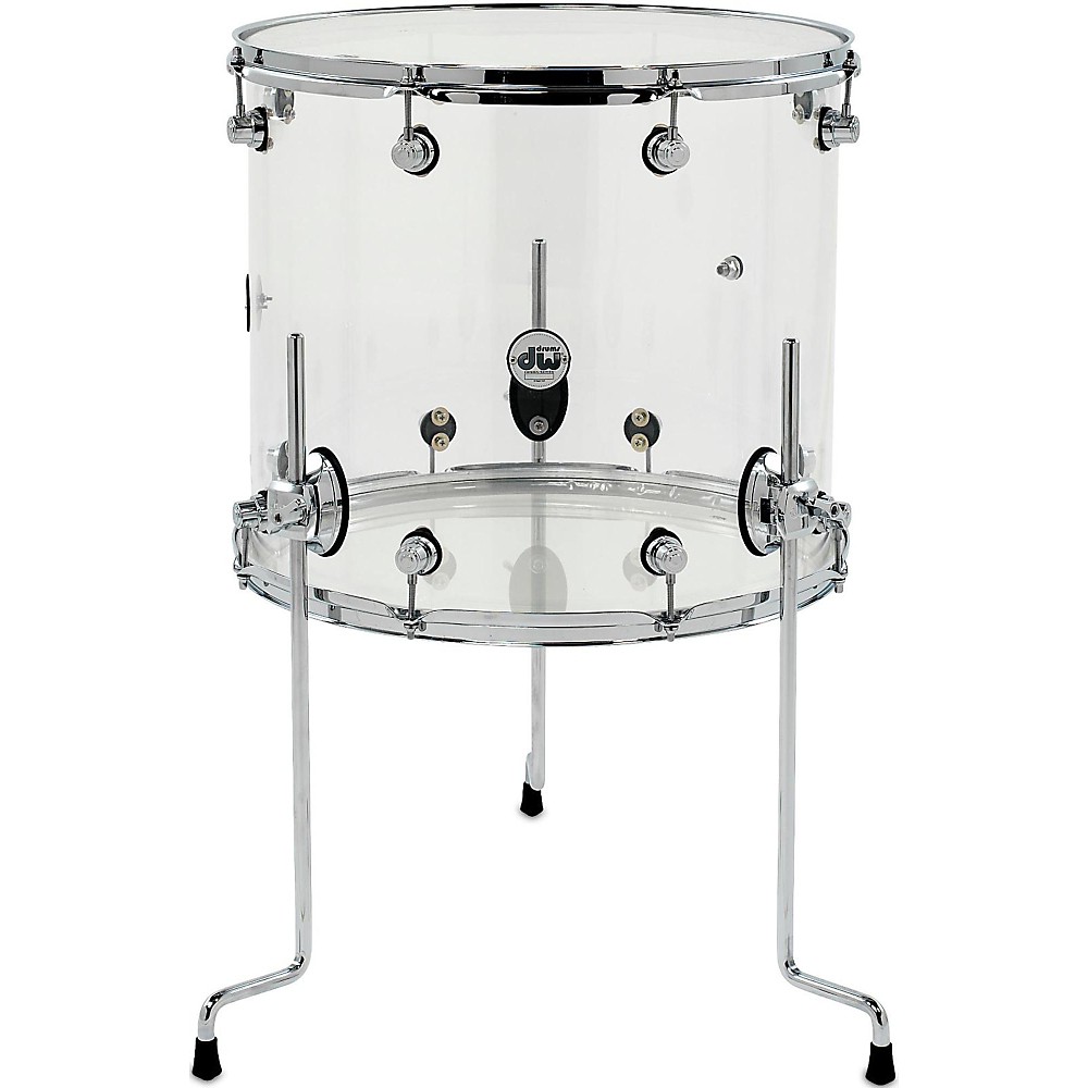 DW Design Series Acrylic Floor Tom With Chrome Hardware