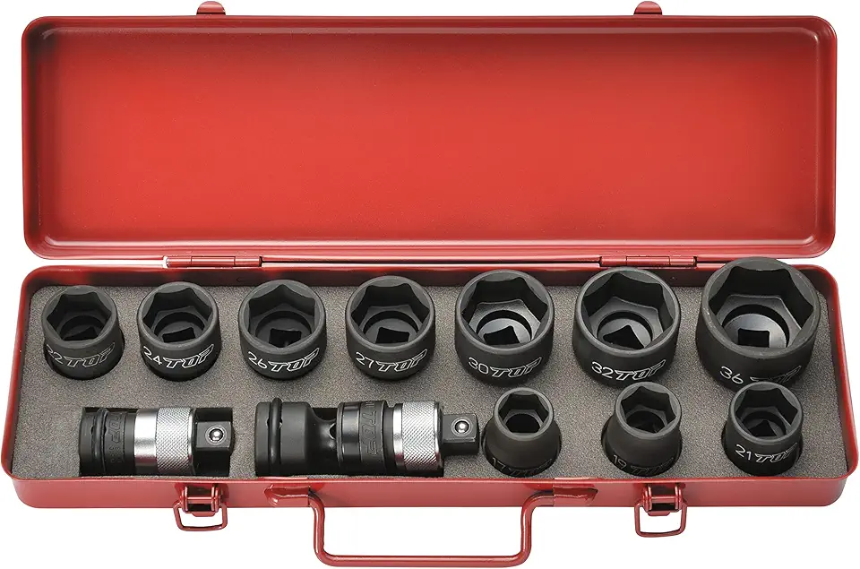 TOP Industries PT-1736PUS Impact Socket One-Touch Adapter Set, 0.7 - 1.4 inches (17 - 36 mm), Insertion Angle, 4 Minute Angle